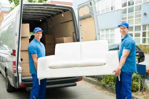 Man with van service helping with a local move in Cowley