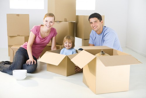 Loading boxes and furniture into a removal van in Cowley