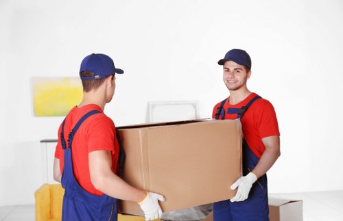 Office relocation equipment prepared for removal services in Cowley