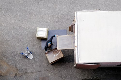 Packed household items ready for a flat removal in Cowley