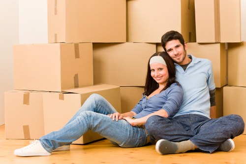 Cowley furniture removal service preparing items for transport