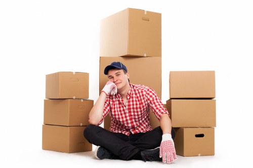 Packing boxes and furniture for removals in Cowley